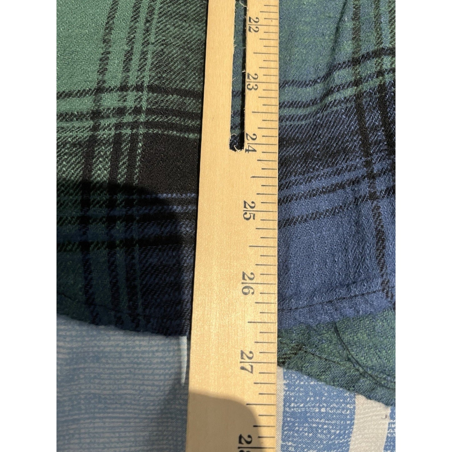 Arizona Jean Co Men's L green/blue plaid hooded button up flannel jacket NWT