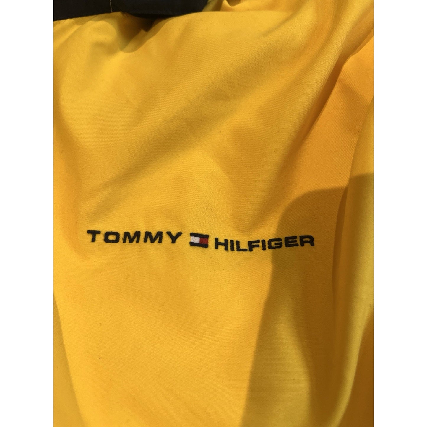 Vtg Tommy Hilfiger Men's L full zip hooded winbreaker rain jacket