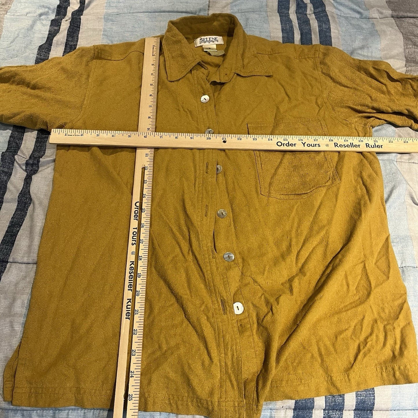 Selene men's S button up collard 100% silk shirt