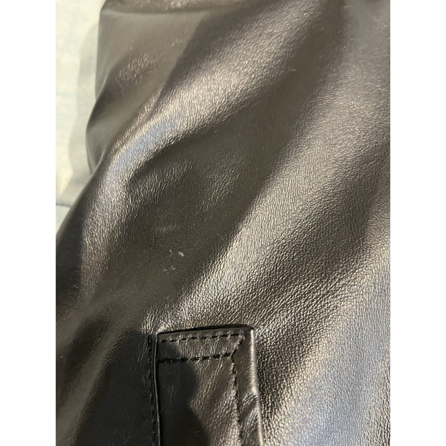 Winco USA Men's 3XL full zip black leather jacket