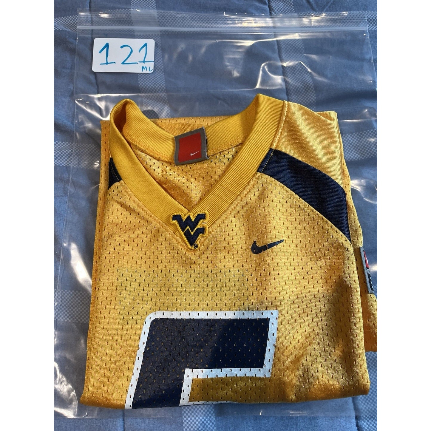 Nike Team Men's L #5 Pat White West Virginia Mountaineers WVU Football Jersey