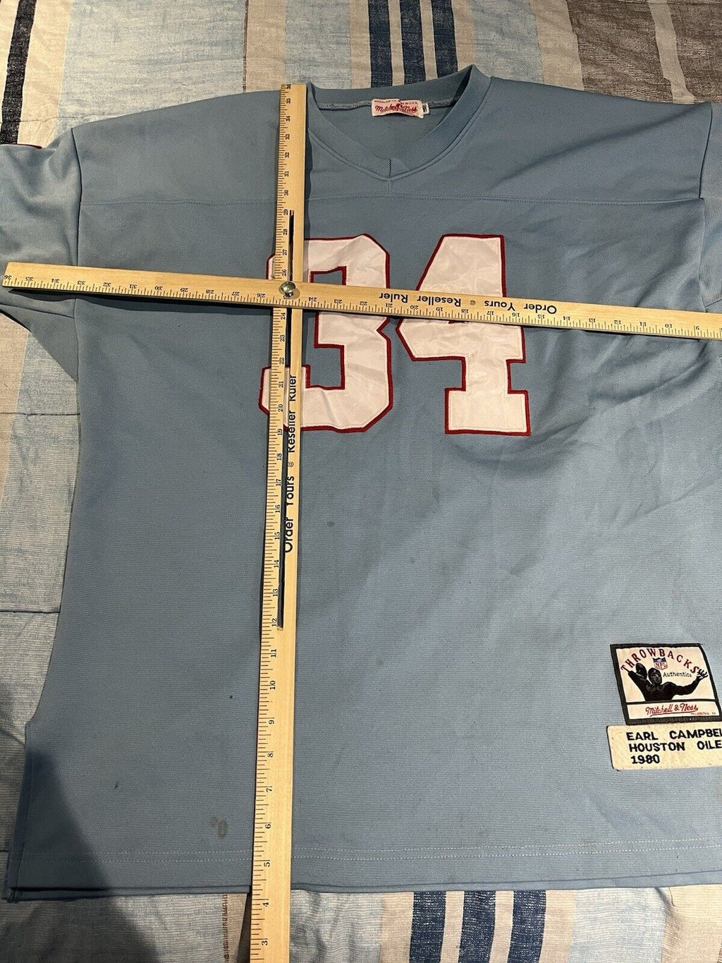 Mitchell & Ness size 52 #34 Earl Campbell Houston Oilers jersey