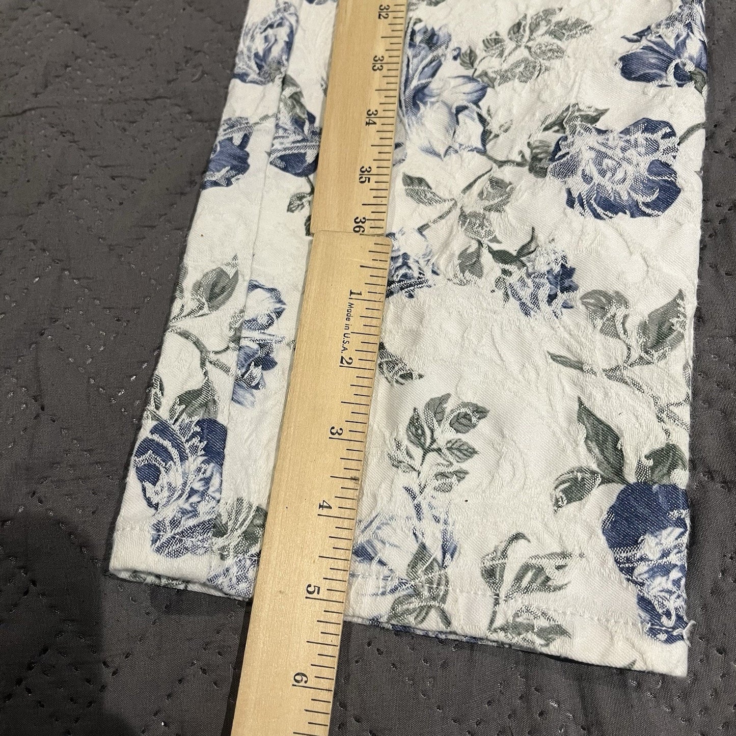 Charter Club Women's 12 denim Jeans Floral all over print Lexington Straight Leg