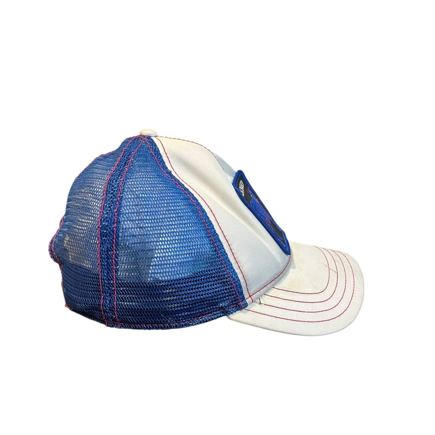 Goorin Bros Brothers The Farm Black Sheep Patch Snapback Trucker Hat Blue White