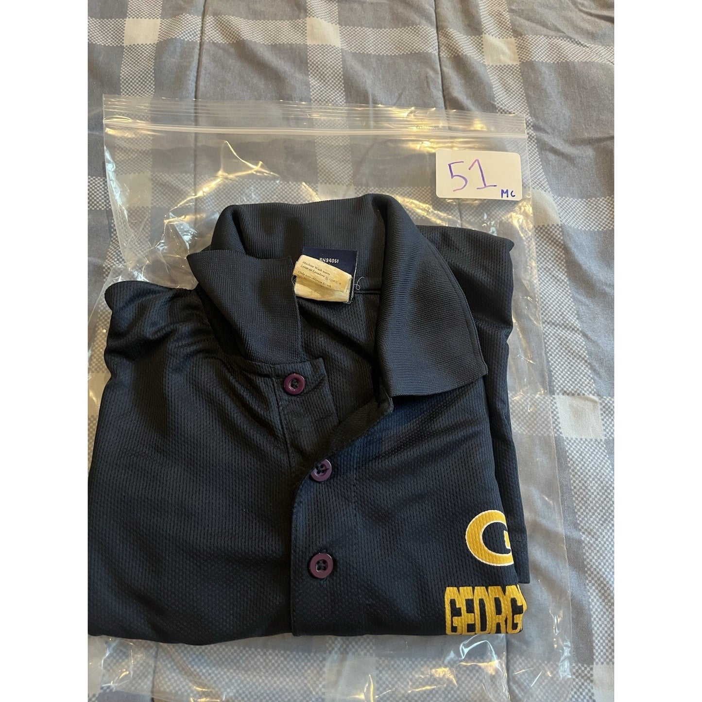 Old Varsity Brand Men's L embroidered Georgia Tech performance polo shirt