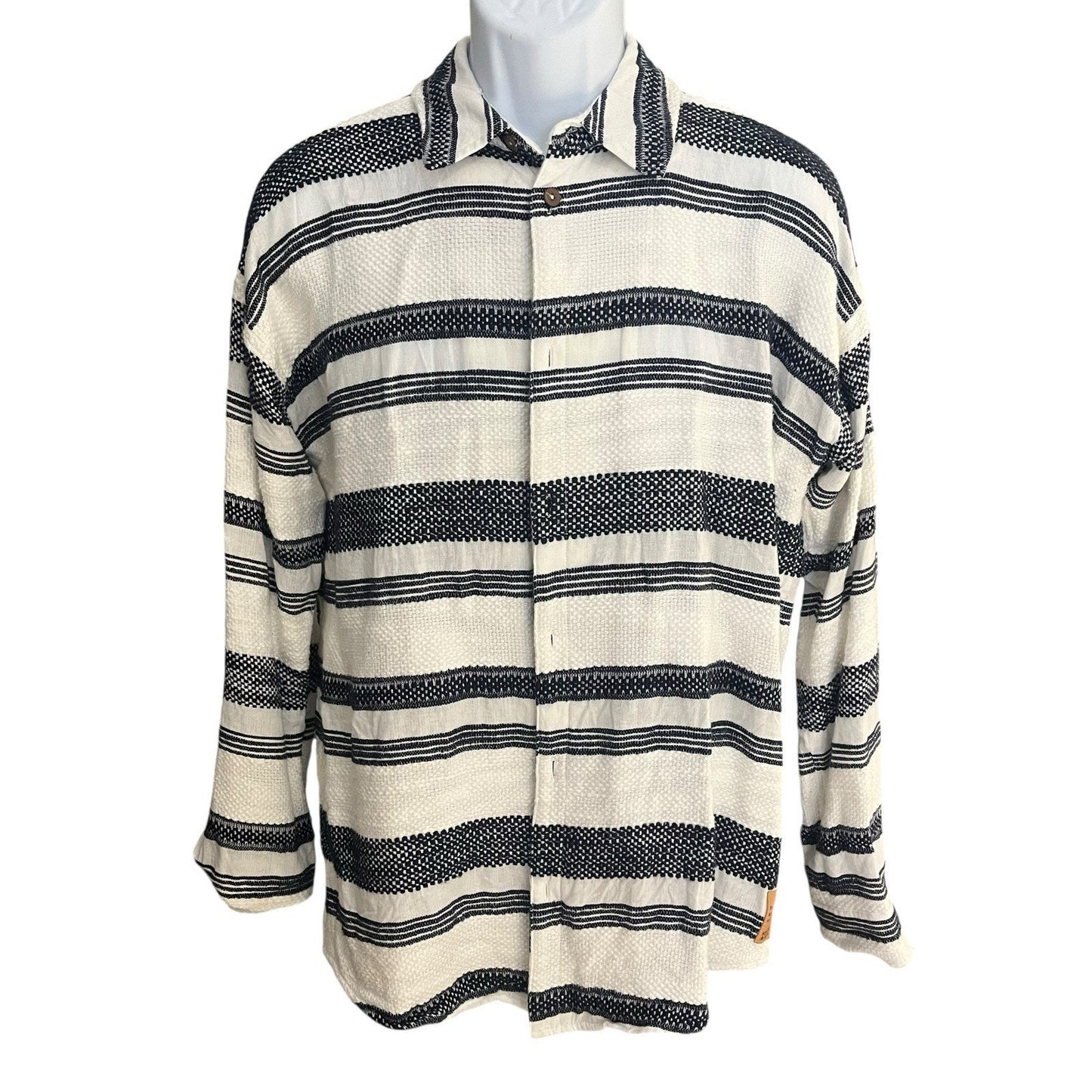 Scotch & Soda men's M Basketweave voile button up shirt