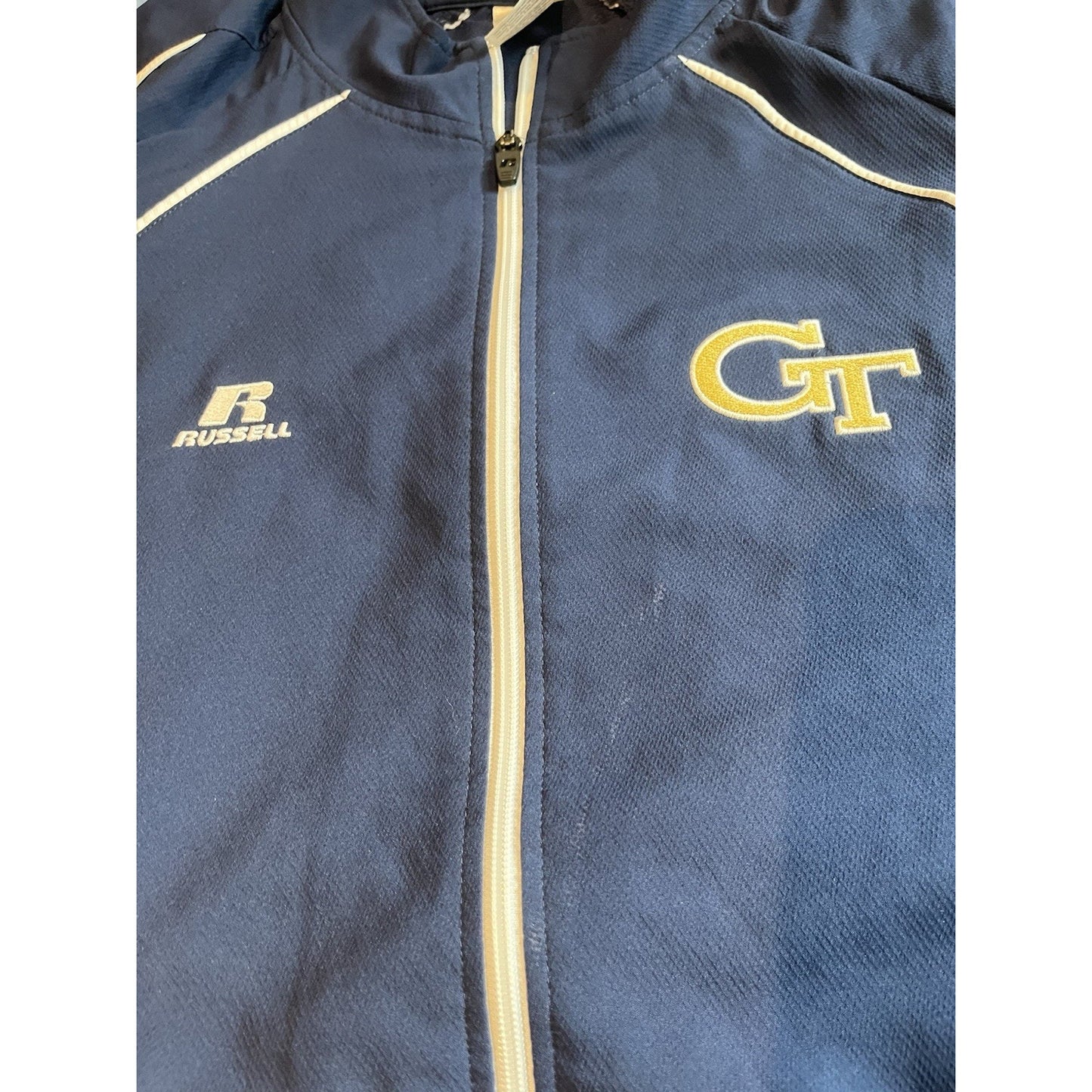 Russell Athletic Men's M Georgia Tech full zip track jacket