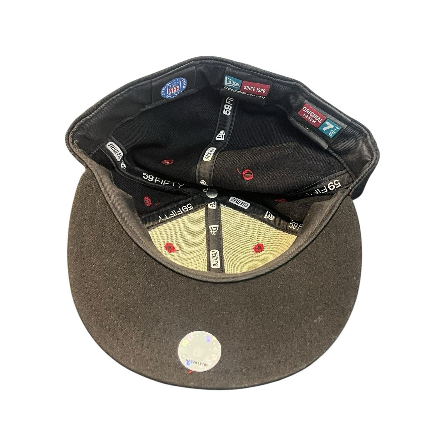 New Era original 59Fifty two-tone burgondy and black sz 7 7/8 fitted cap USA