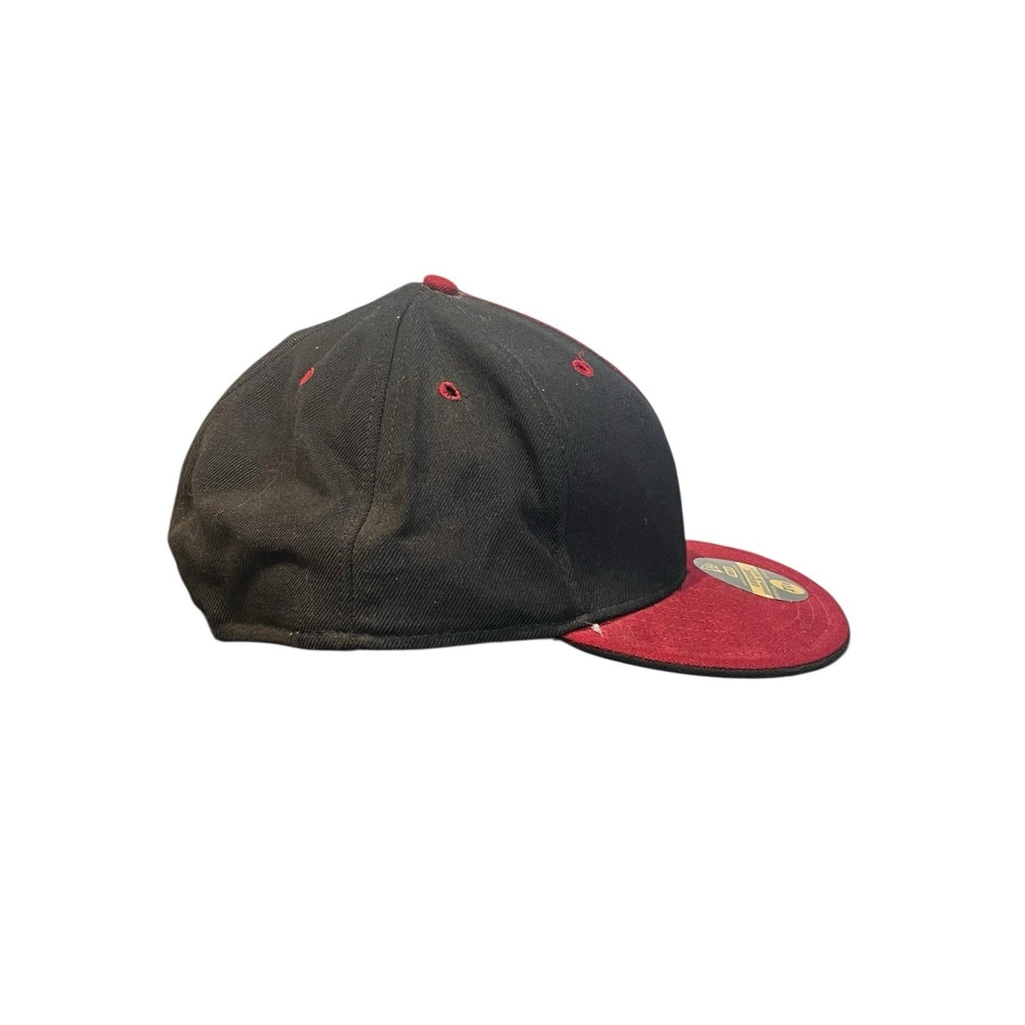New Era original 59Fifty two-tone burgondy and black sz 7 7/8 fitted cap USA