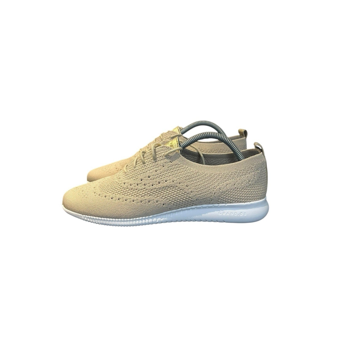 Cole Haan Women's 2 Zerogrand StitchLite Knit beige Wingtip W28586 Sz 10 1/2 B