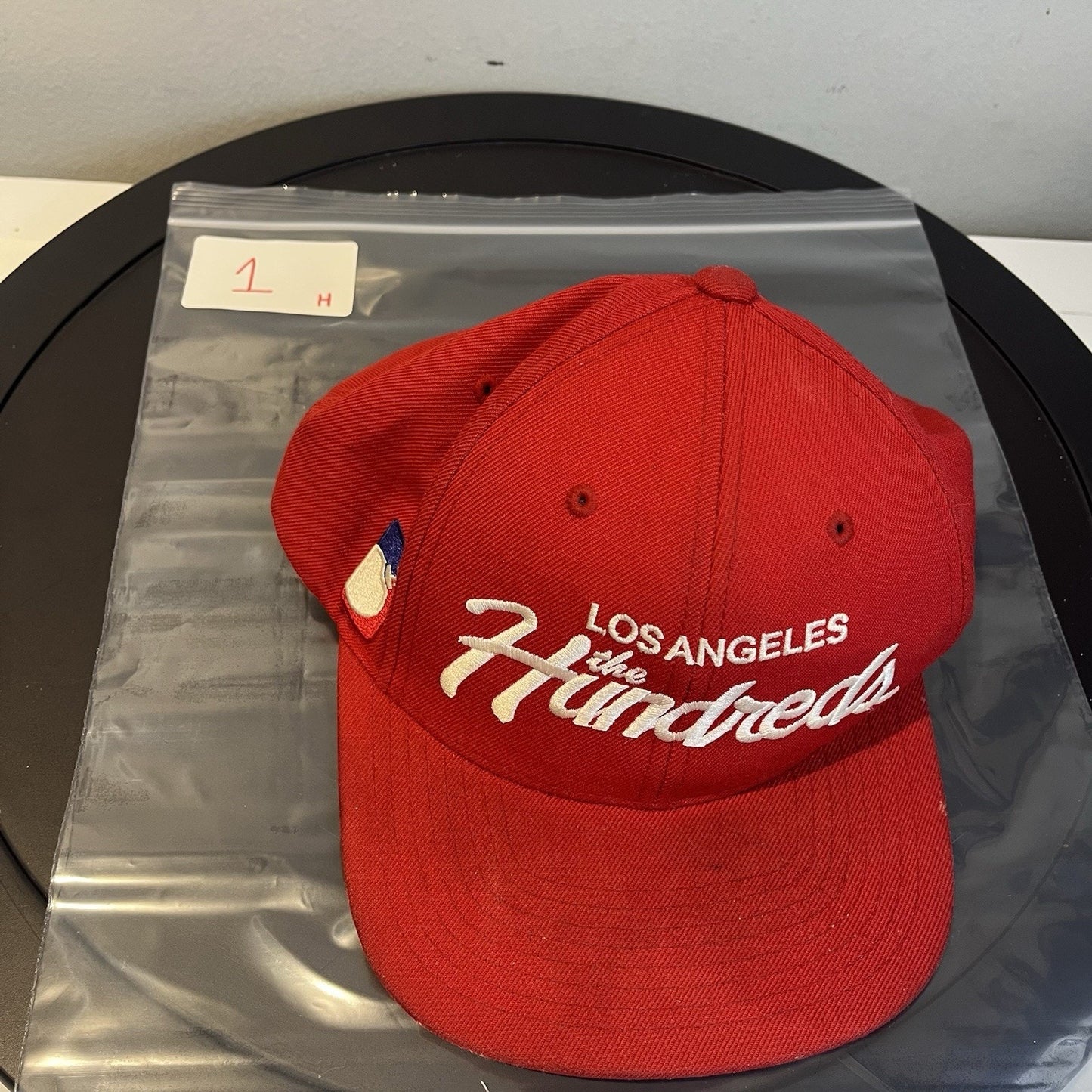 Y2K The Hundreds Los Angeles Script SnapBack Acrylic Wool - Red - Authentic