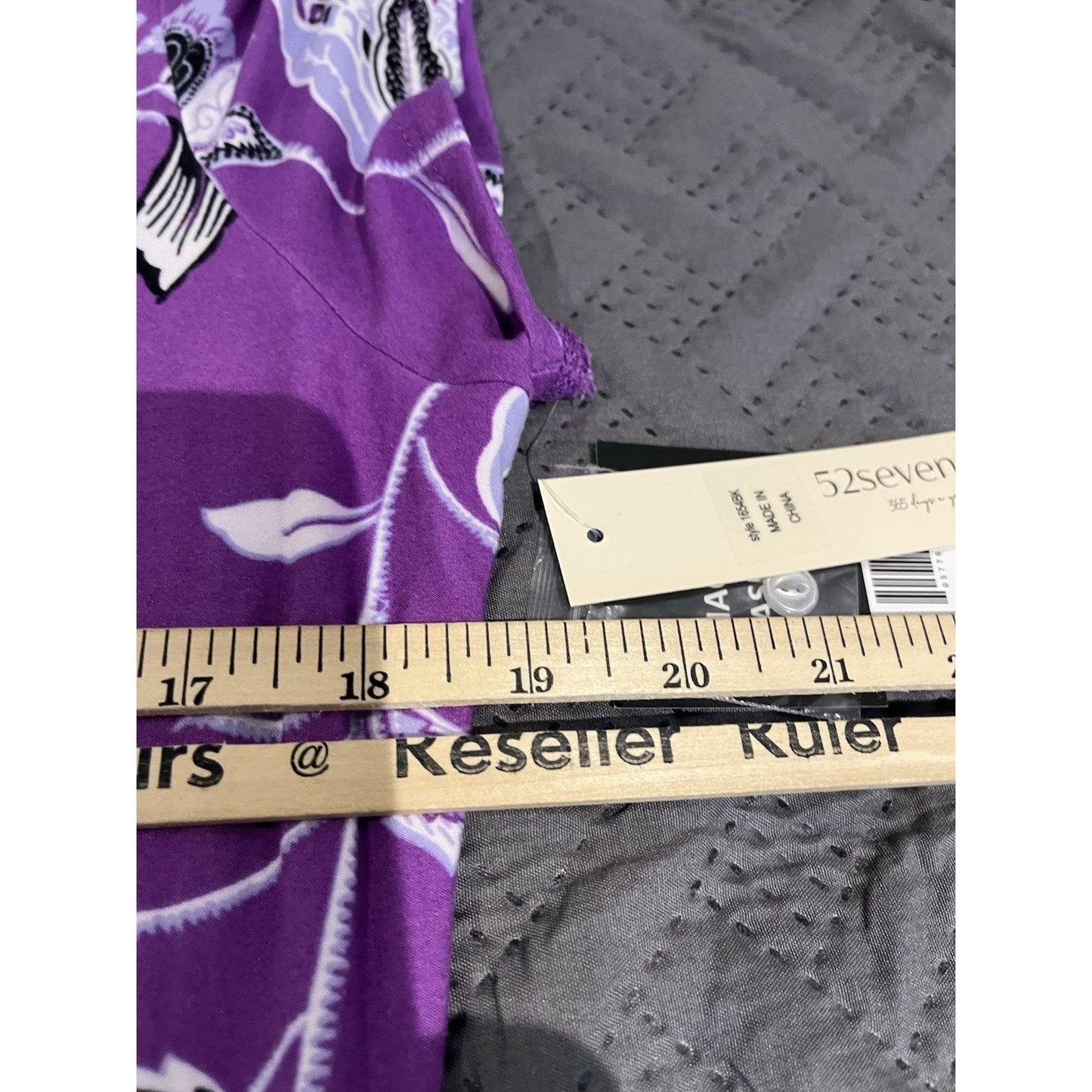 52 Seven Women's XL all over floral print purple nightgown NWT