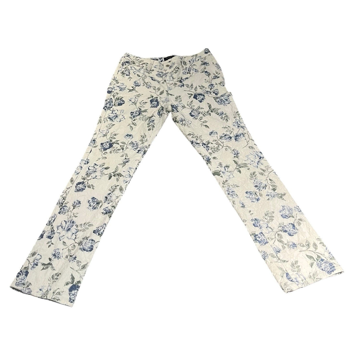 Charter Club Women's 12 denim Jeans Floral all over print Lexington Straight Leg