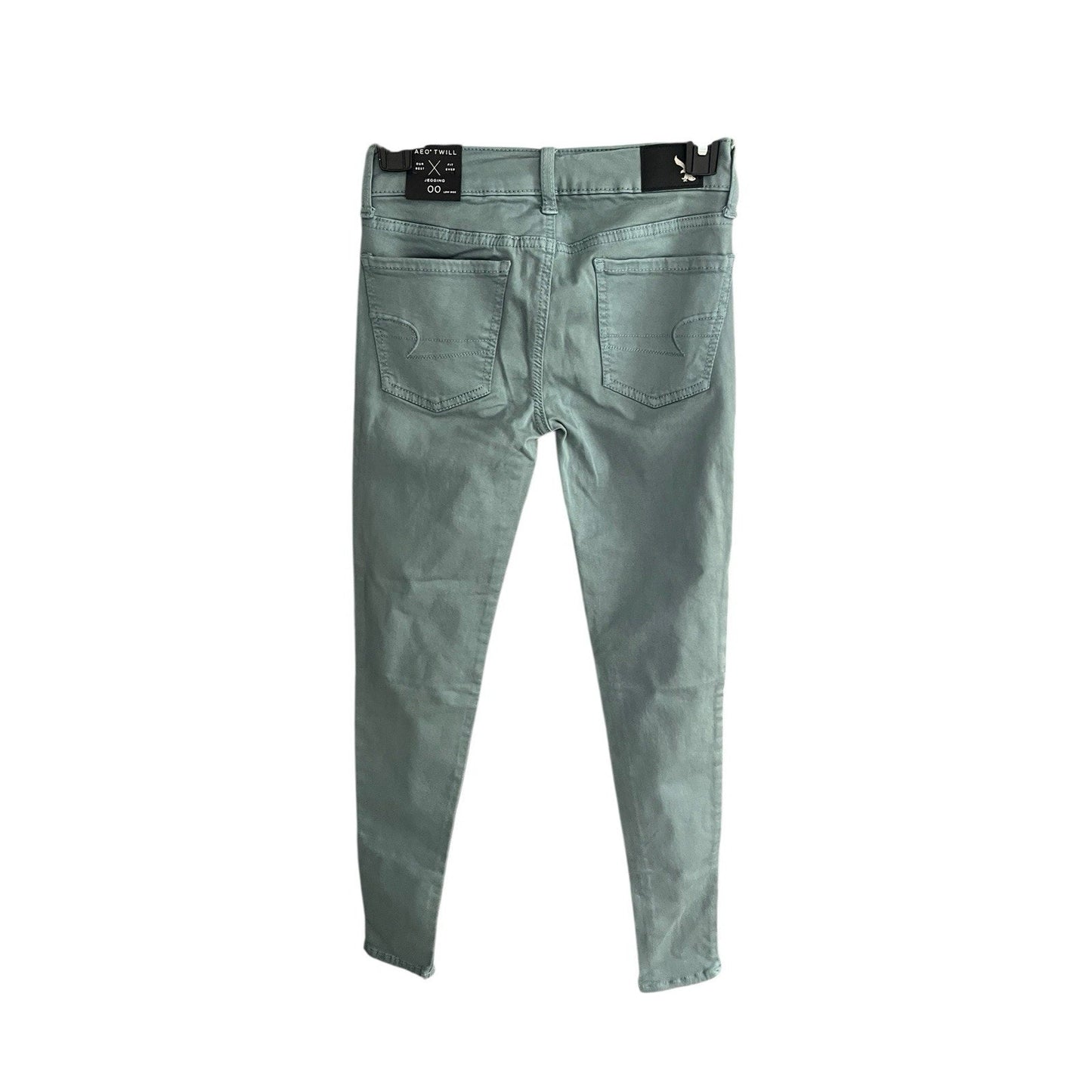 American Eagle AEO twill low rise Women's 00 short super stretch jeggings NWT