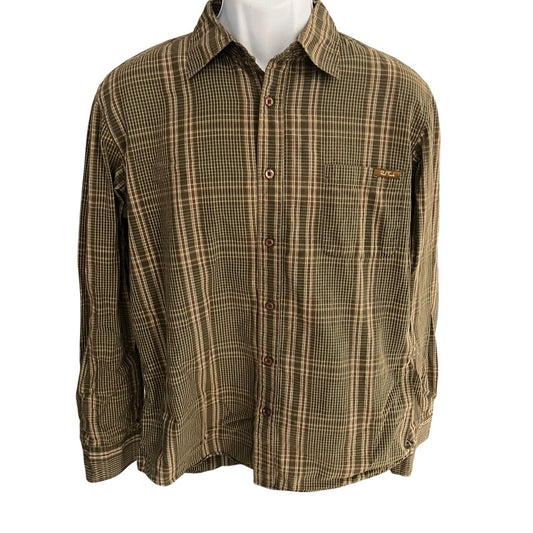 Paul Frank Western wear Men's M plaid rockabilly button-up shirt