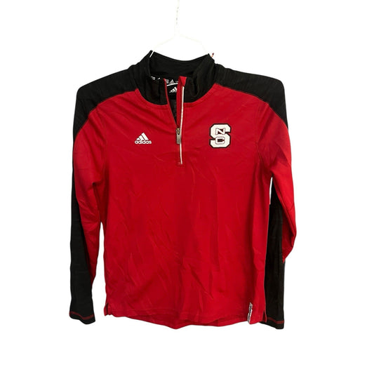 Adidas women's L NC State Wolfpack 1/4 zip long sleeve track jacket