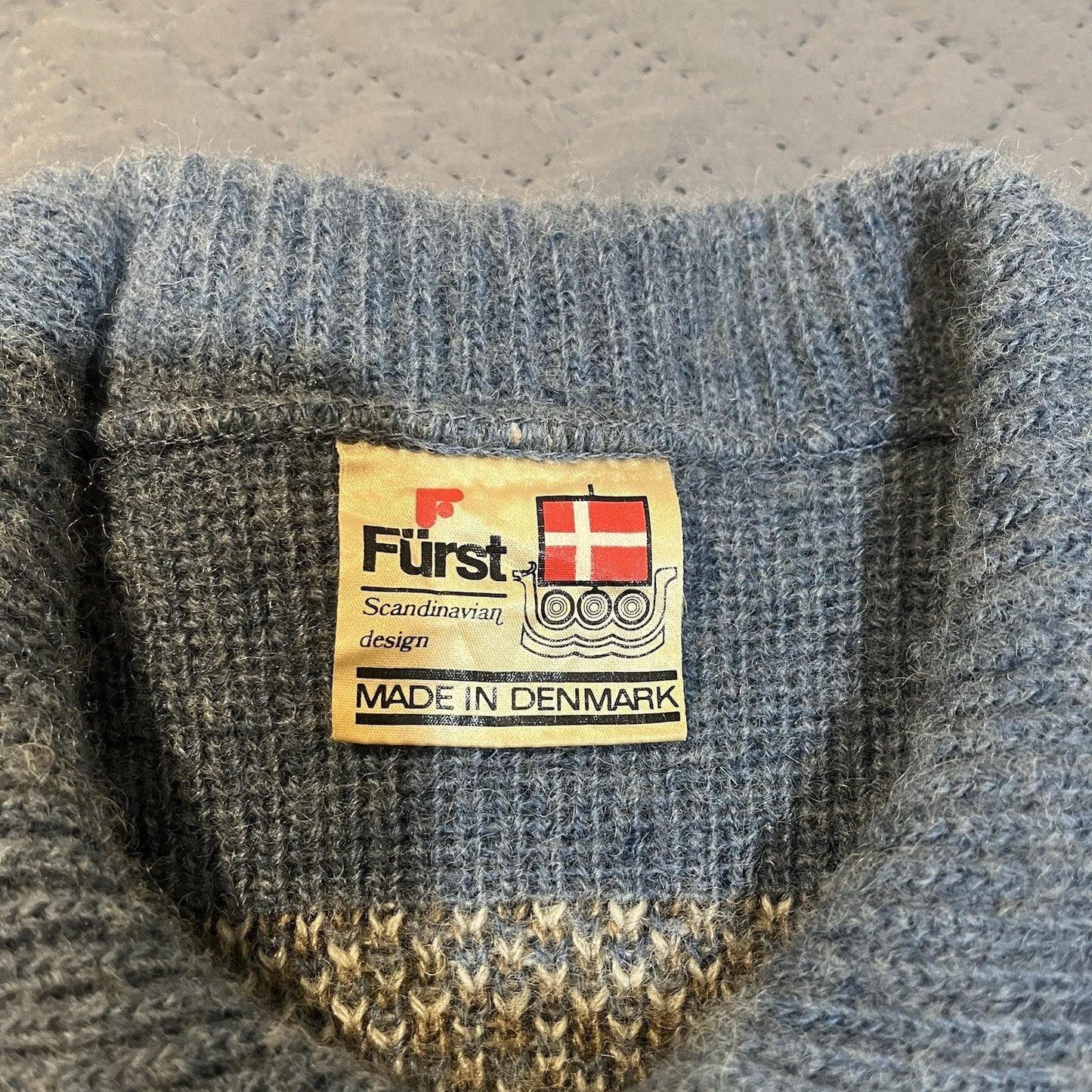 Furst Men's M zip woolblend denmark made scandinavian design full zip sweater