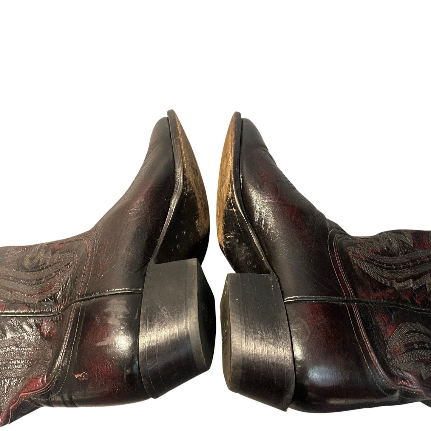 Lucchese 2000 Black Cherry Western T3012R4 Cowboy Boots Mens 10 2E