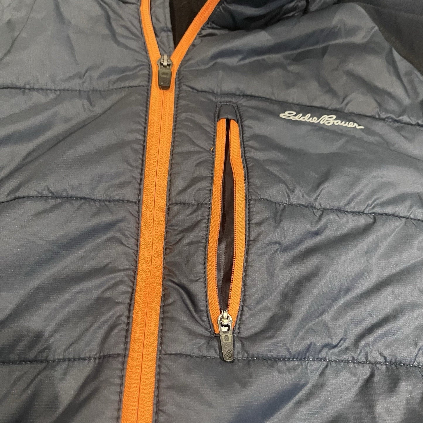 Eddie Bauer Freeheat men's XL full zip hooded puff jacket