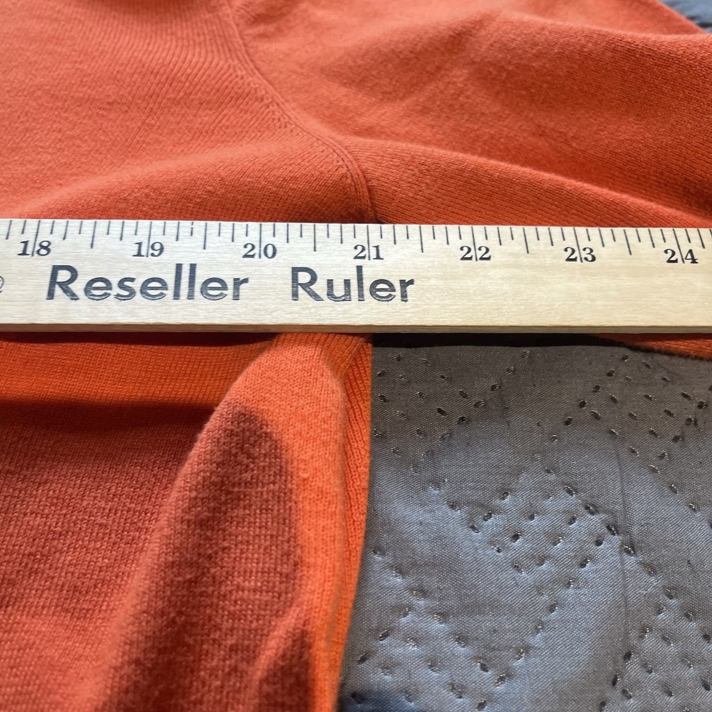 Vtg Polo Ralph Lauren Men's XL embroidered orange pima cotton v-neck sweater