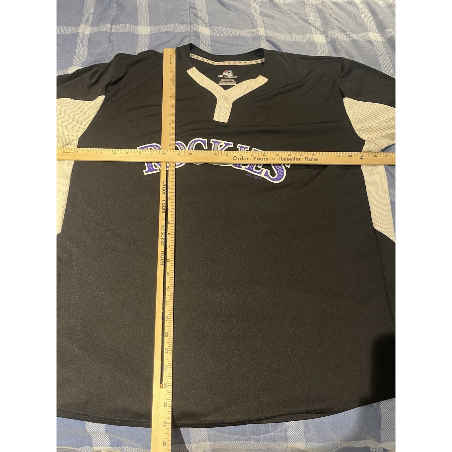 Majestic coolbase Men's 2XL Colorado Rockies henley jersey