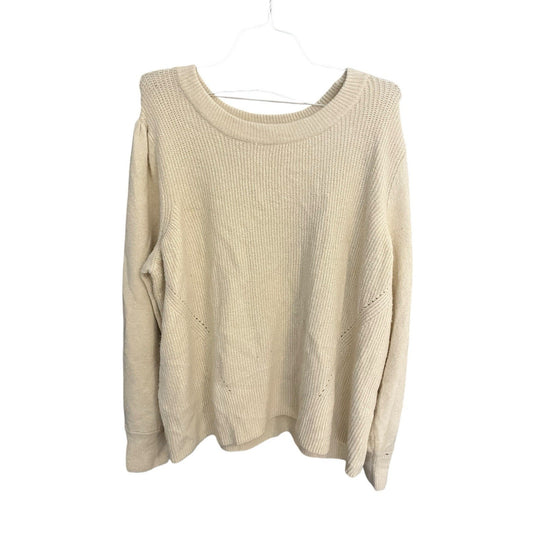 Lane Bryant Women's 26/28 cream color knit long sleeve sweater NWT