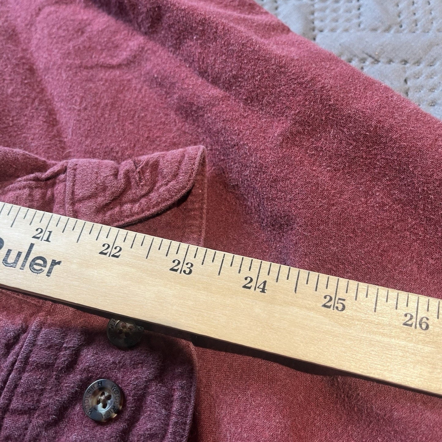 Vtg Woolrich Men's XL Chamois red rock heather button down shirt
