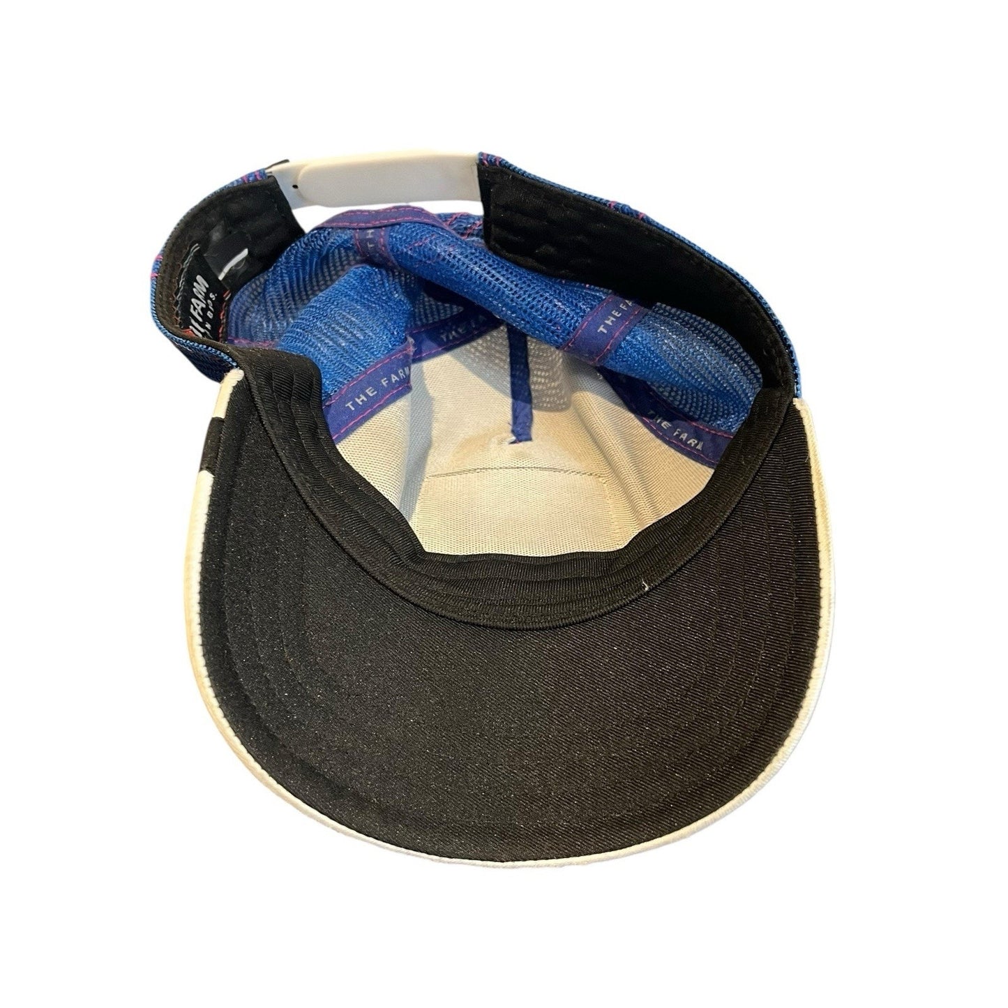 Goorin Bros Brothers The Farm Black Sheep Patch Snapback Trucker Hat Blue White