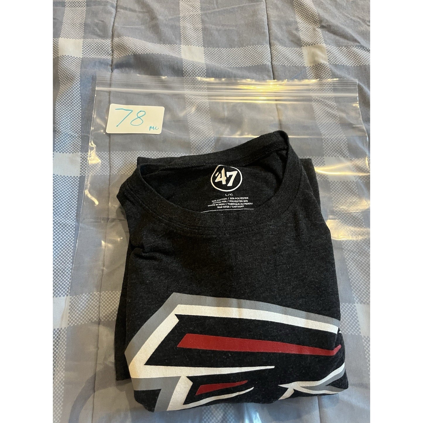 NFL Atlanta Falcons '47 Brand Charcoal Long Sleeve T-Shirt Adult Size L