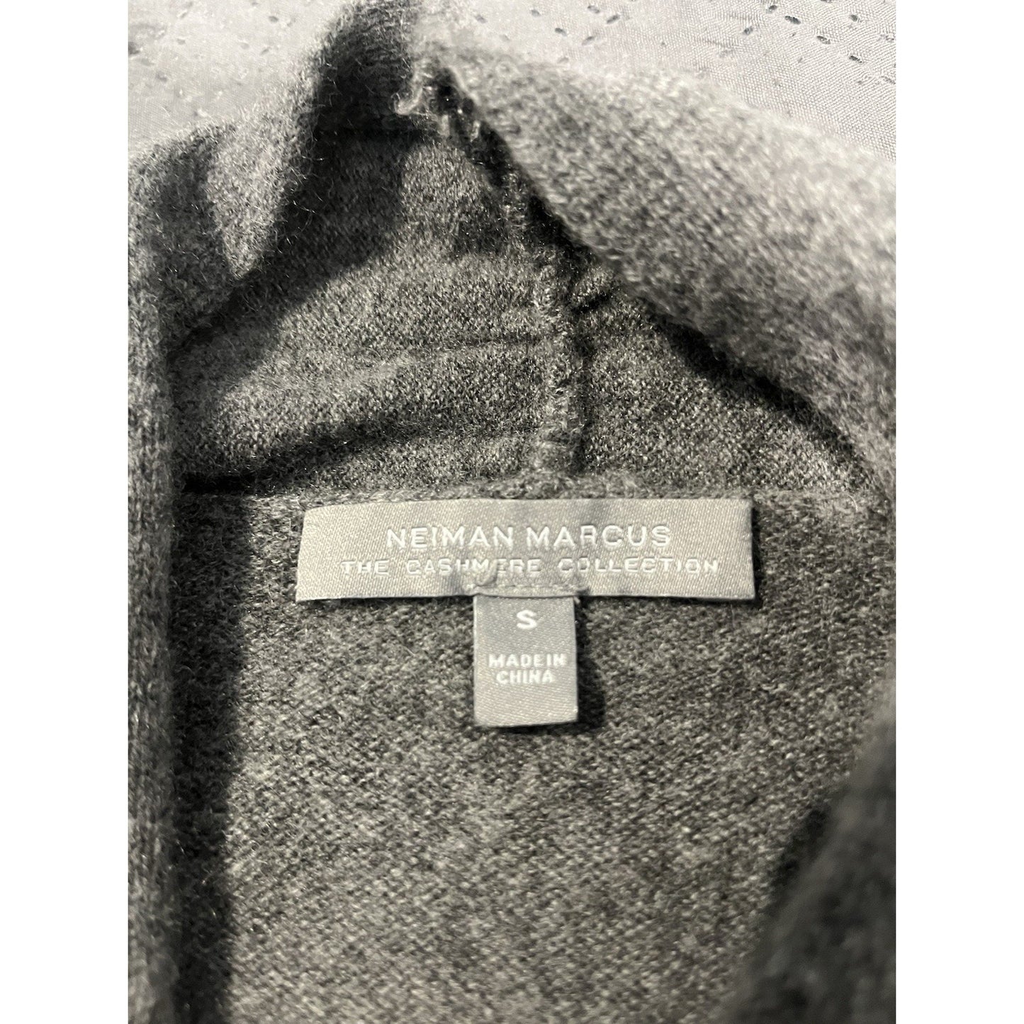 Neiman Marcus Sweater Women's S Gray Cashmere Knit Open Front Cardigan