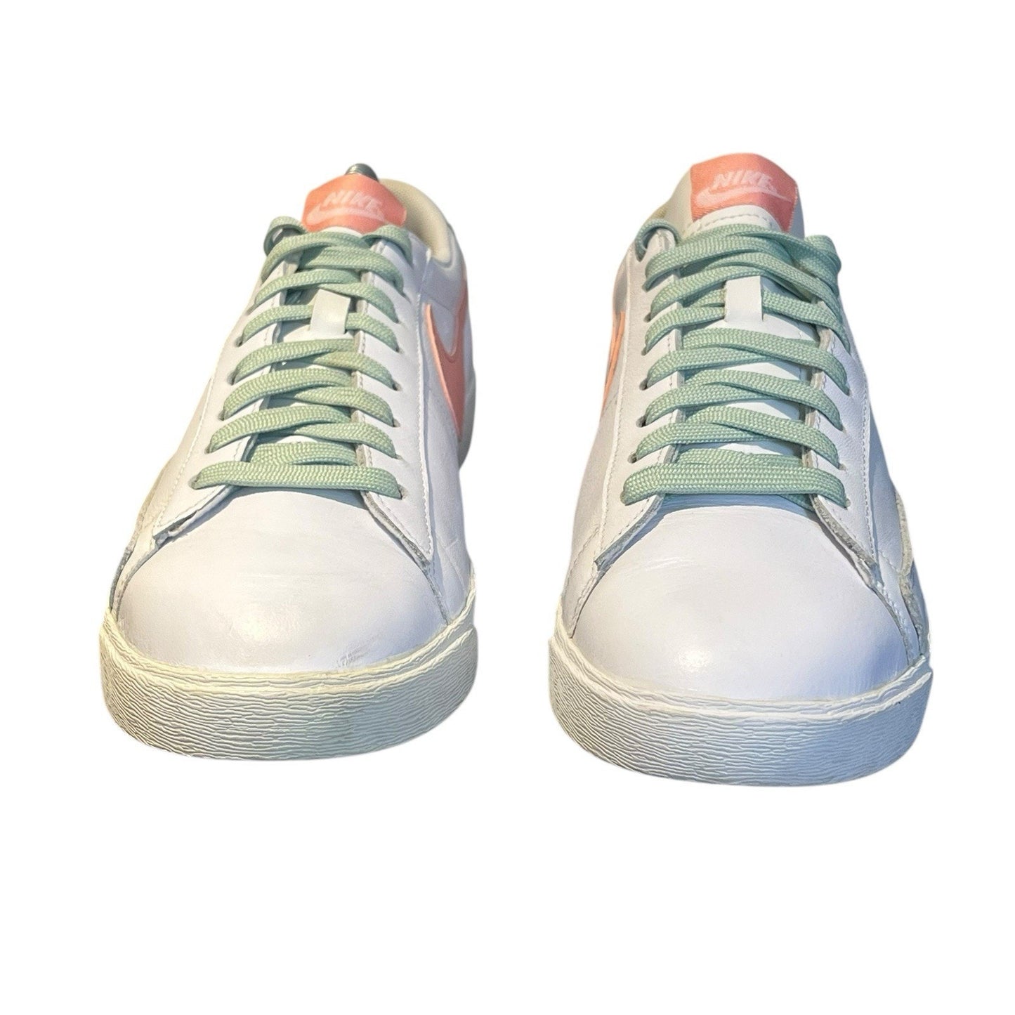 WMNS NIKE BLAZER LOW LE WHITE-BLEACHED CORAL PINK SZ 11.5 [AV9370-105]