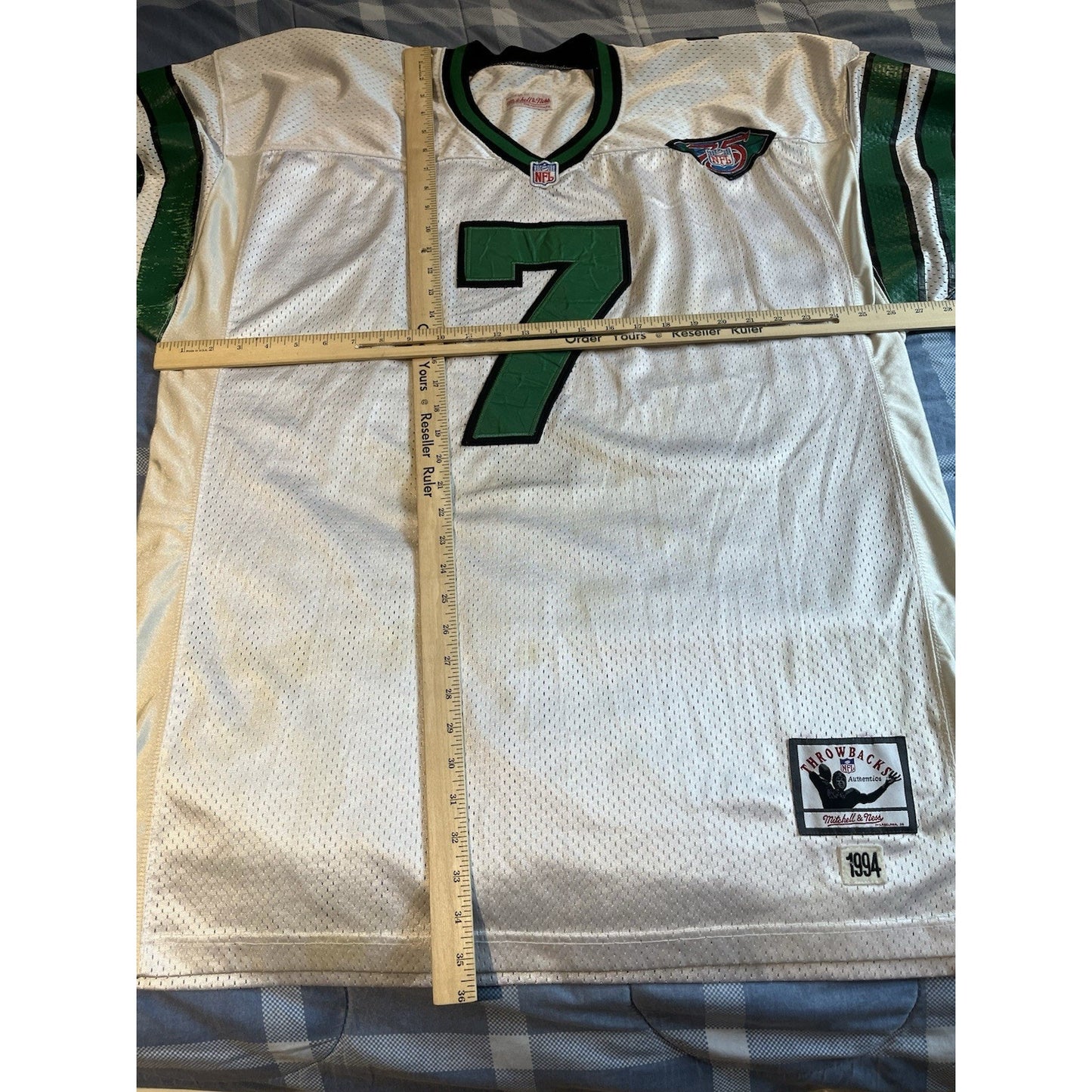Vtg Mitchell & Ness Men's 3XL NFL #7 Boomer Esiason New York Jets 75 jersey