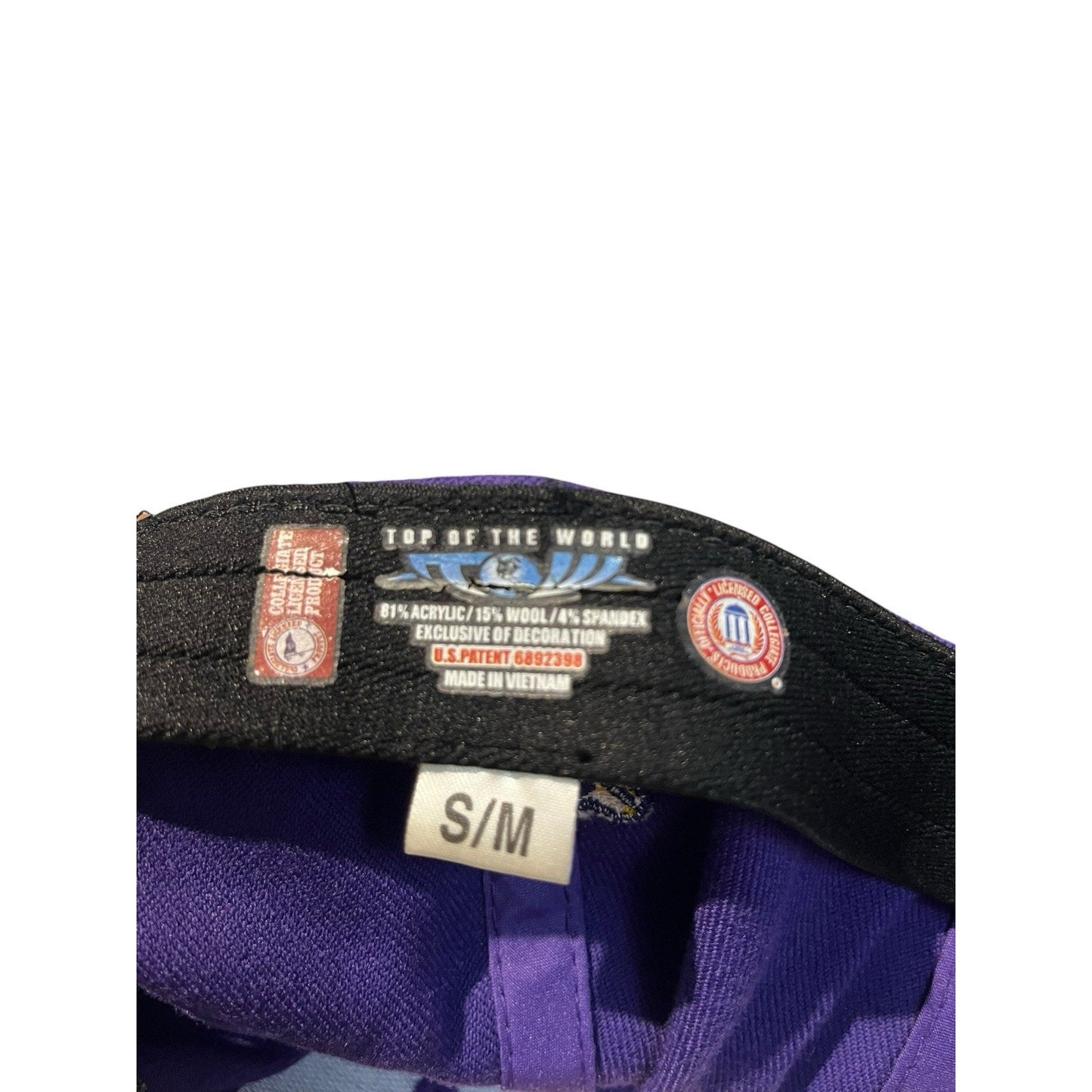 Top Of The World Sz S/M LSU Tigers stretch hat