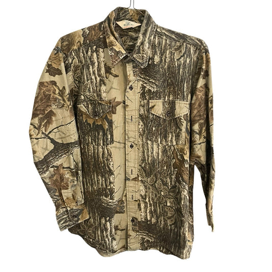 Vtg RedHead Men's XL realtree Camo pattern hunting hiking button up shirt USA