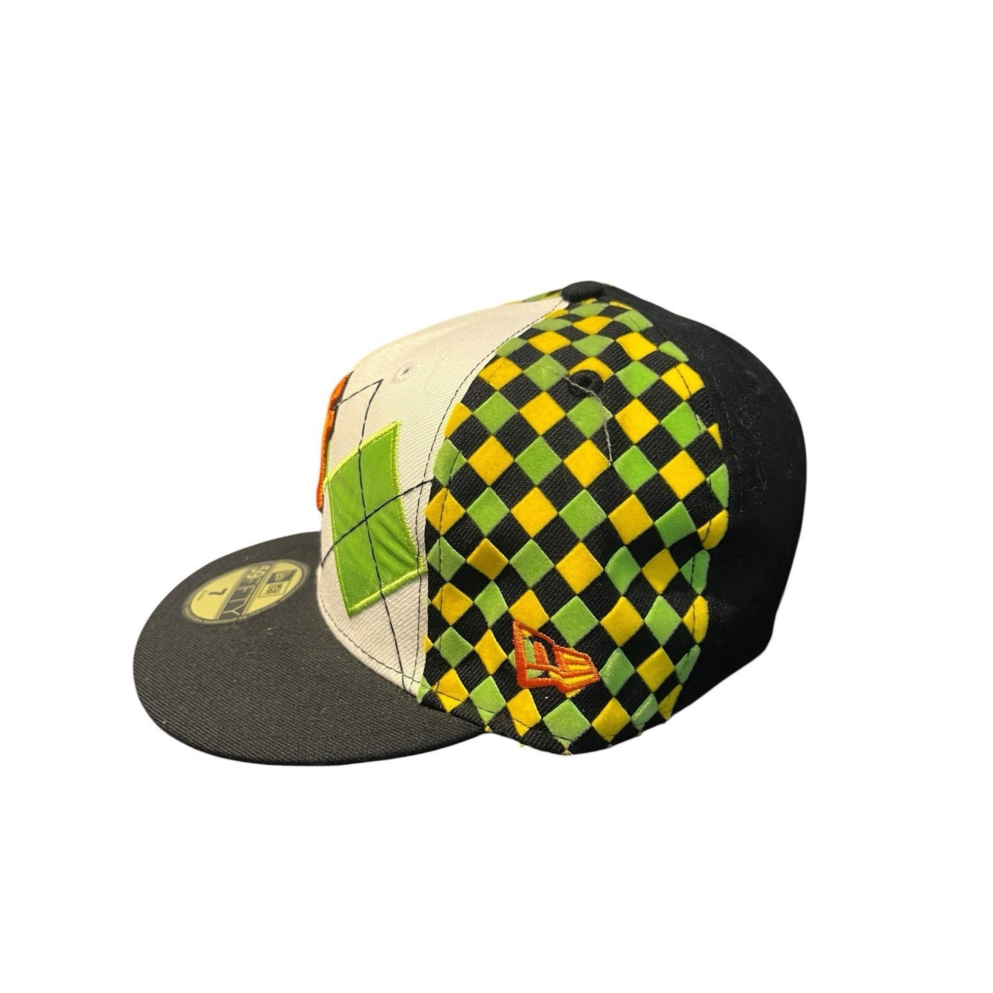 NY Yankees Clover New Era 59Fifty Blk,Grn,Wht & Yel SZ 7 True Fit Cap NEW