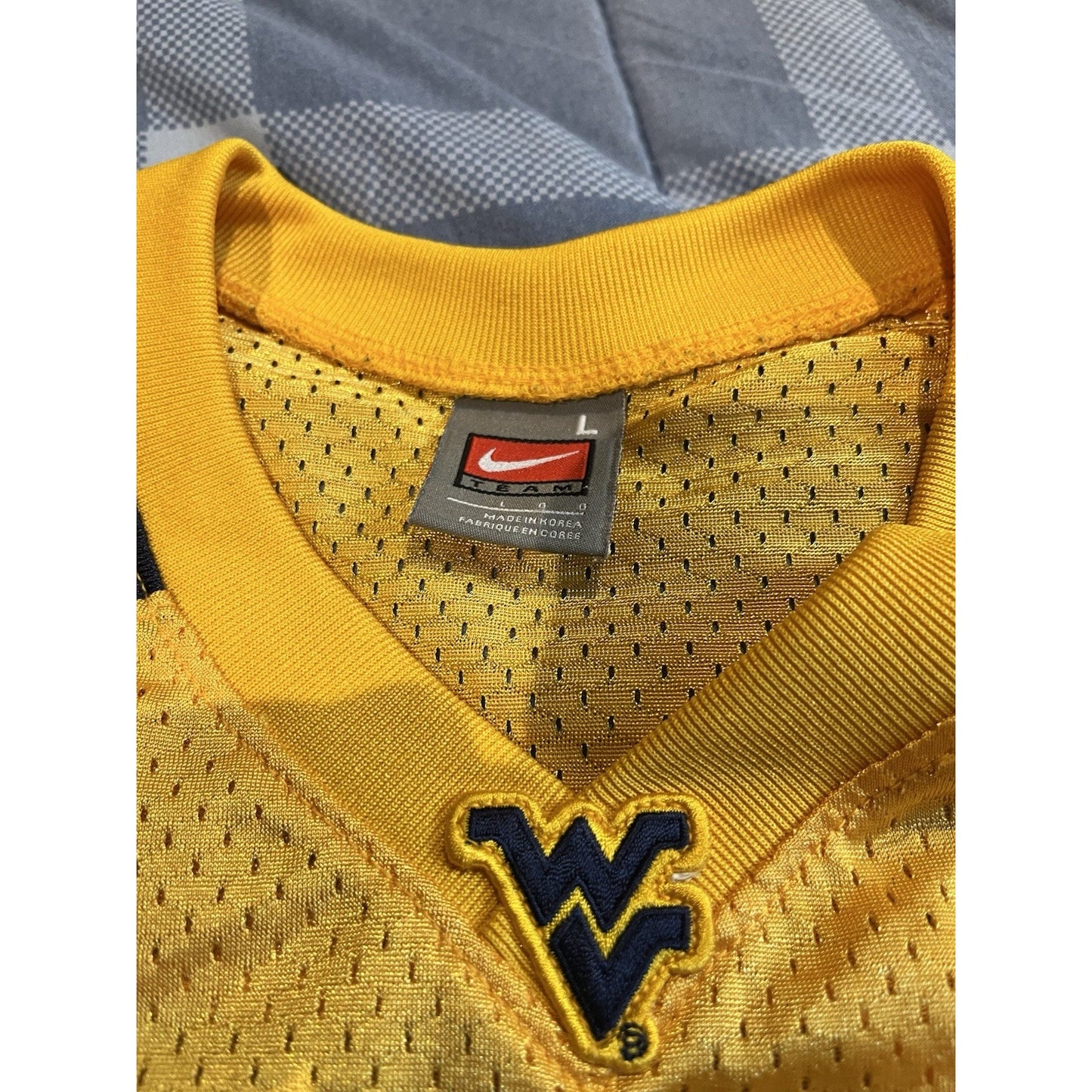 Nike Team Men's L #5 Pat White West Virginia Mountaineers WVU Football Jersey