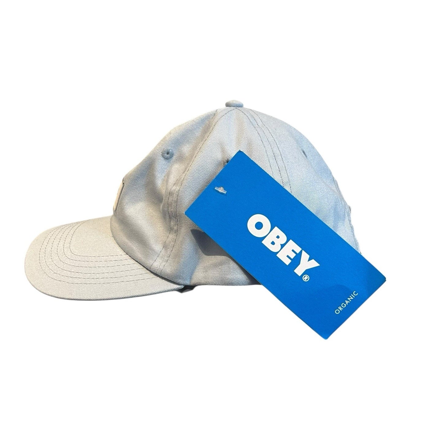 Obey Organic baby blue 6 panel strapback hat NWT