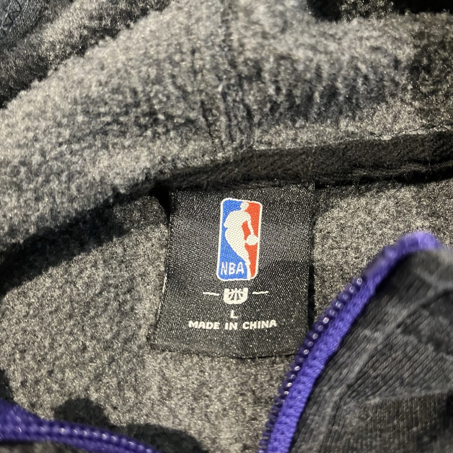 Unk Nba men's L Los Angeles Lakers full zip grey/purple hoodie