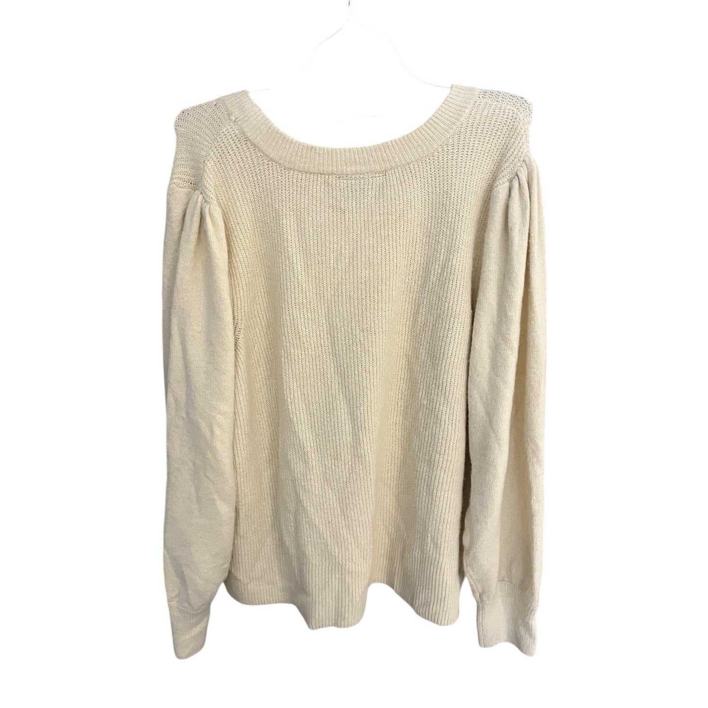 Lane Bryant Women's 26/28 cream color knit long sleeve sweater NWT