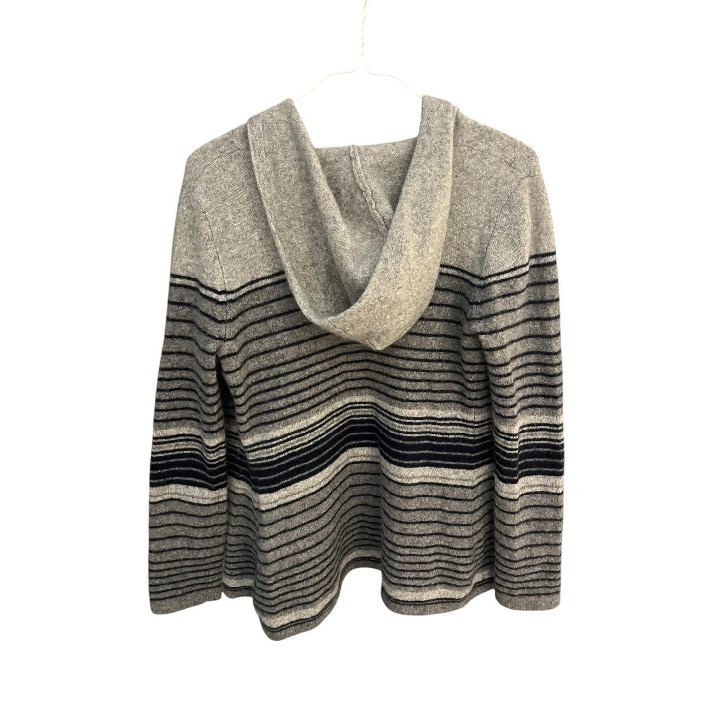 Laundry by Shelli Segal Women's M 100% Cashmere Hooded Open Cardigan Sweater