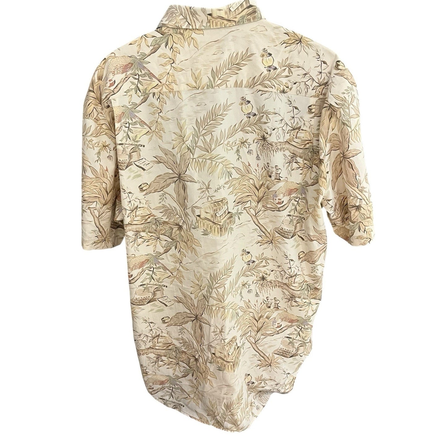 VTG Banana Republic Safari & Travel men's L button up all over print shirt