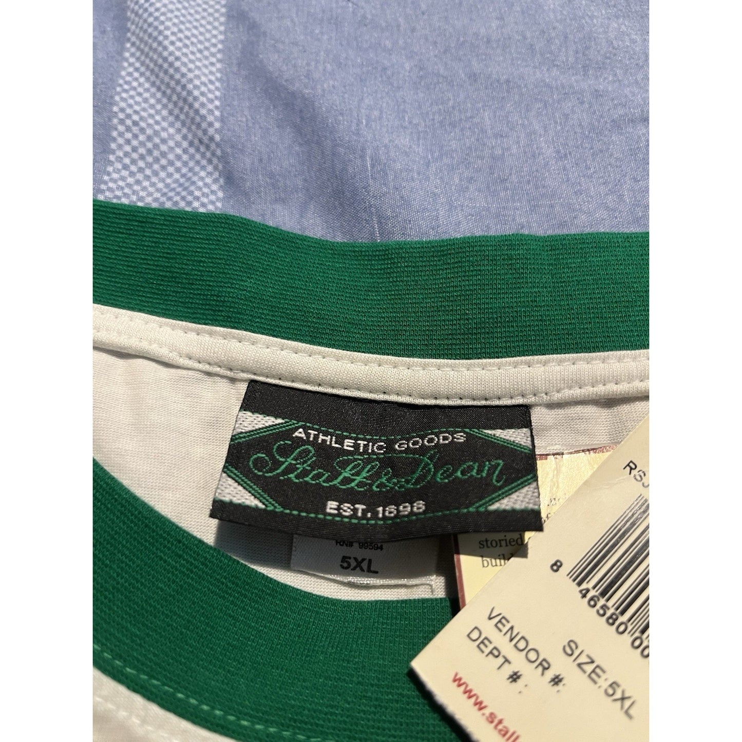 Rucker vintage by Stall & Dean Men 5XL embroidered Shamrocks long sleeve shirt