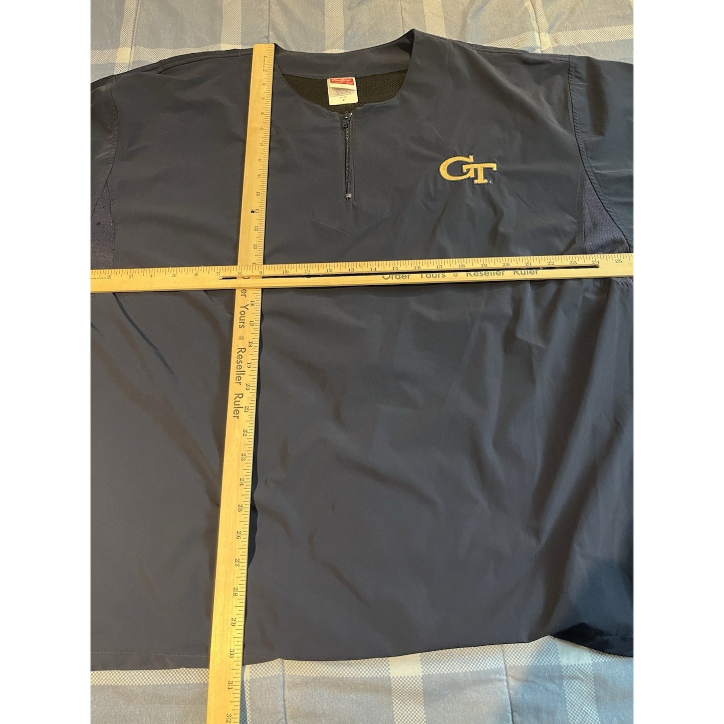 Rawlings Baseball Men's 3XL Georgia Tech 1/4 zip long sleeve pullover jacket
