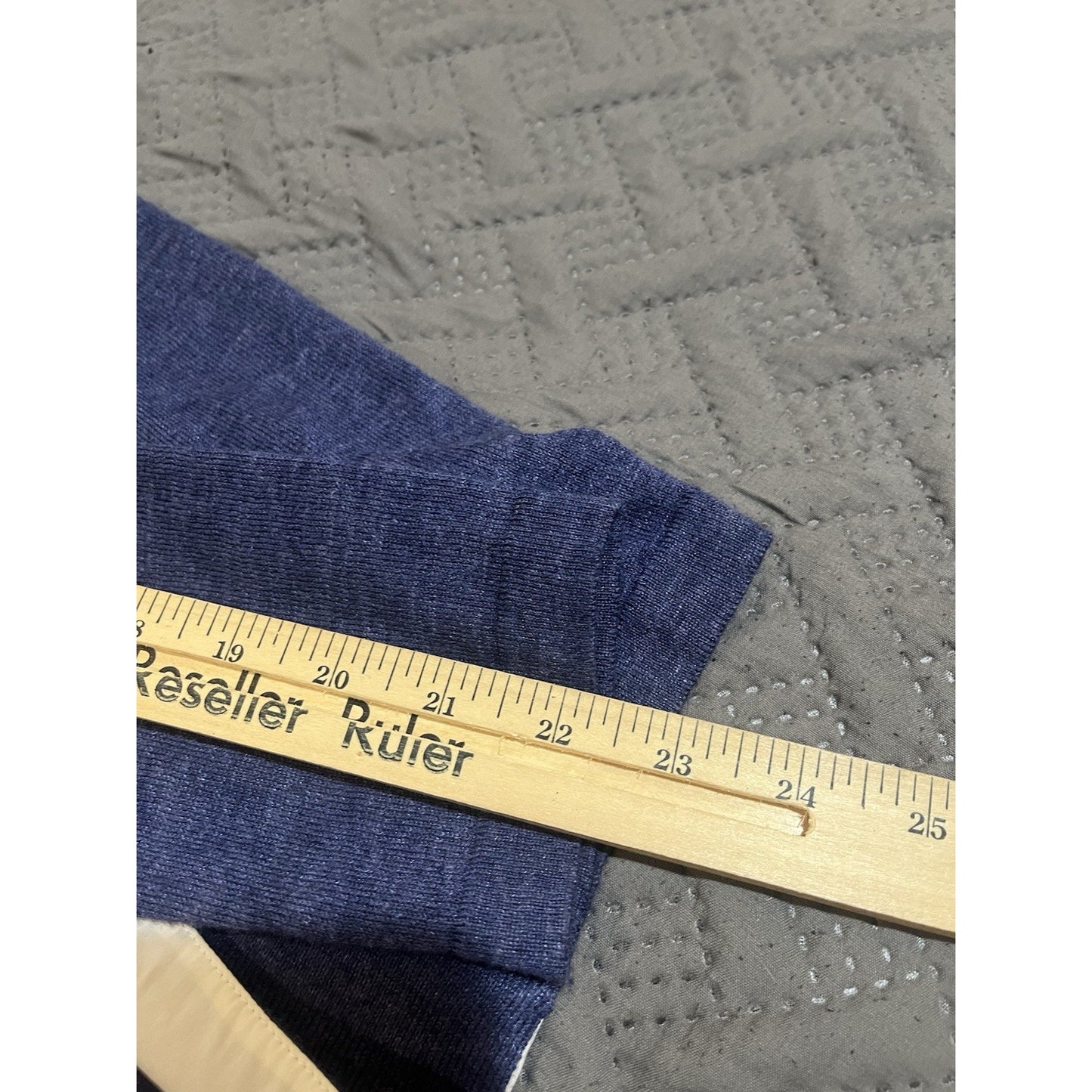 Amina Rubinacci Women's 38 navy cashmere blend long sleeve open front cardigan