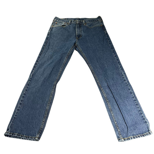 Levi's 505 Men's W 33 x L 30 straight leg zip fly blue wash denim jeans