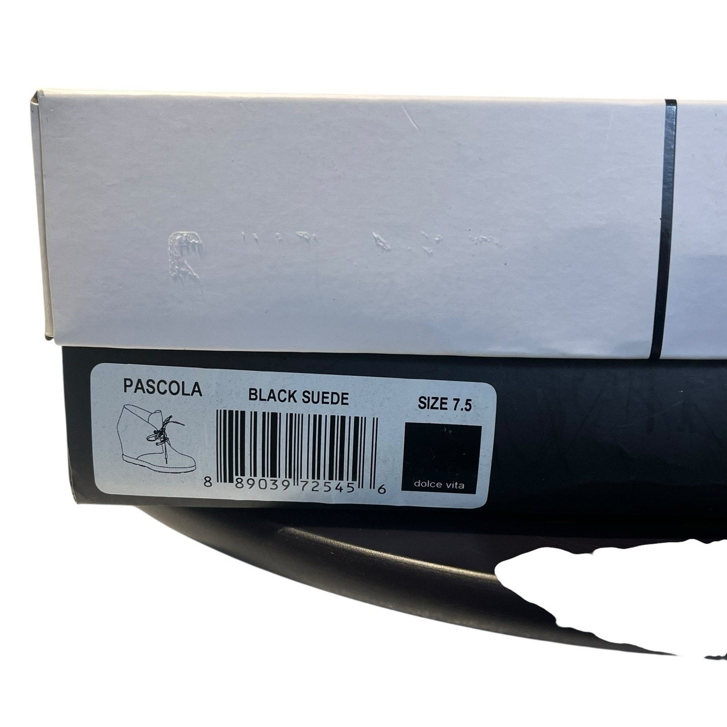 Dolce Vita Women's 7.5 black suede wedge chukka style lace up booties