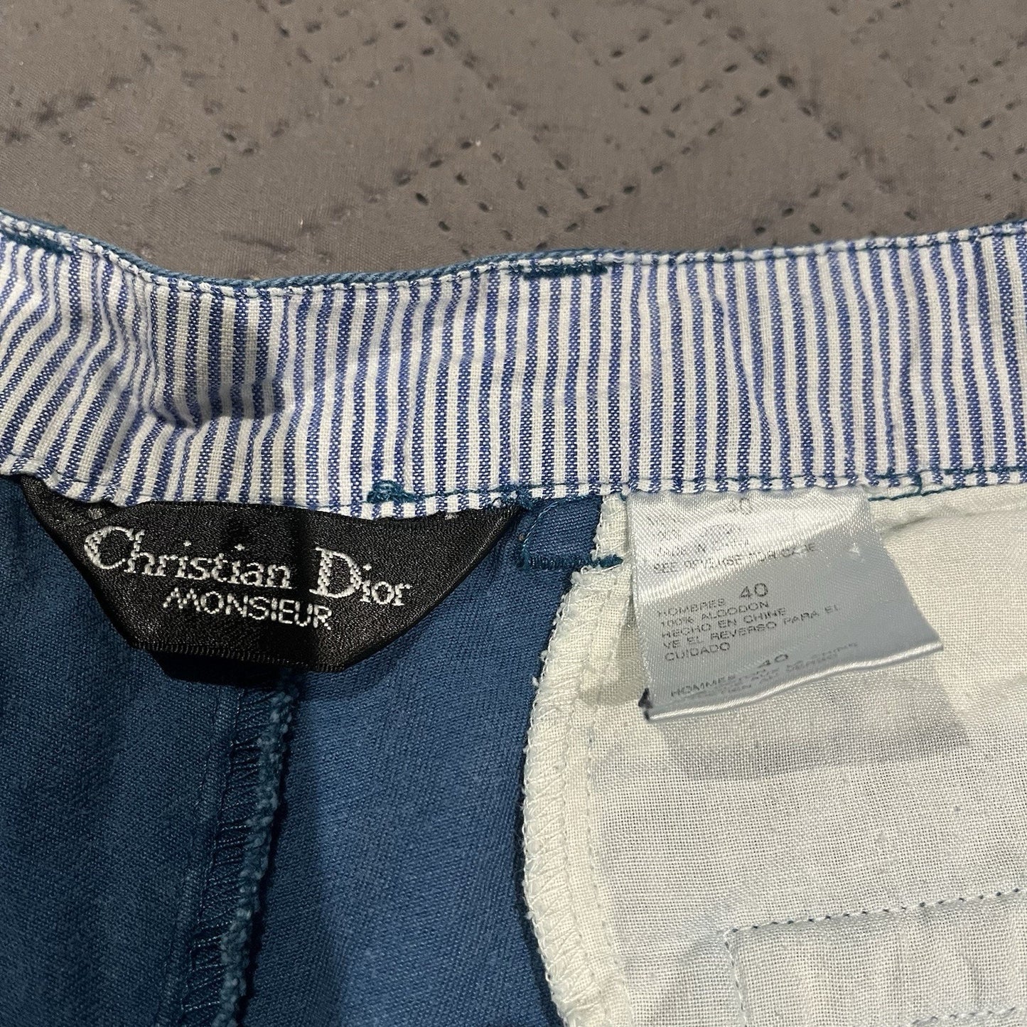 Vtg Christian Dior Monsieur Men's 40 blue chino shorts