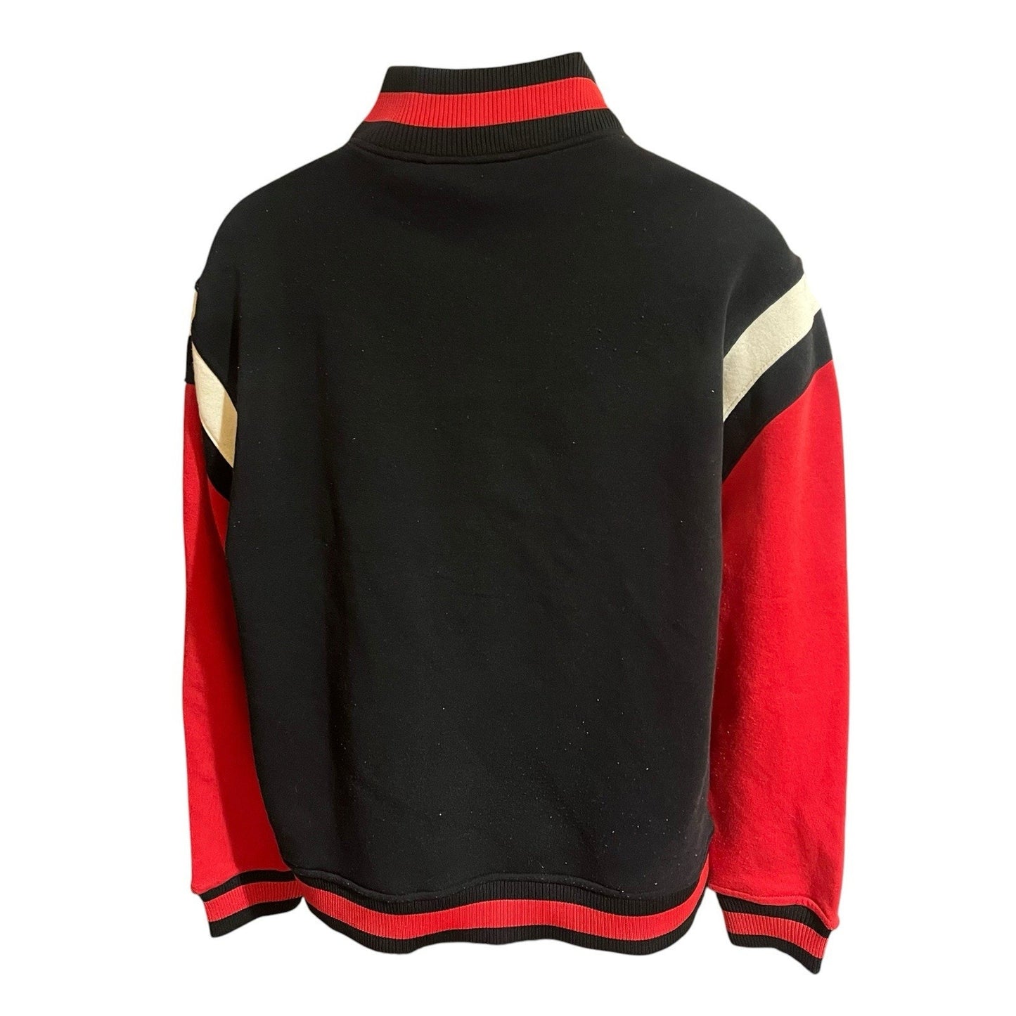 Crooks & Castles Varsity Jacket Men's L Red Black Spell Out Hip Hop Streetwear