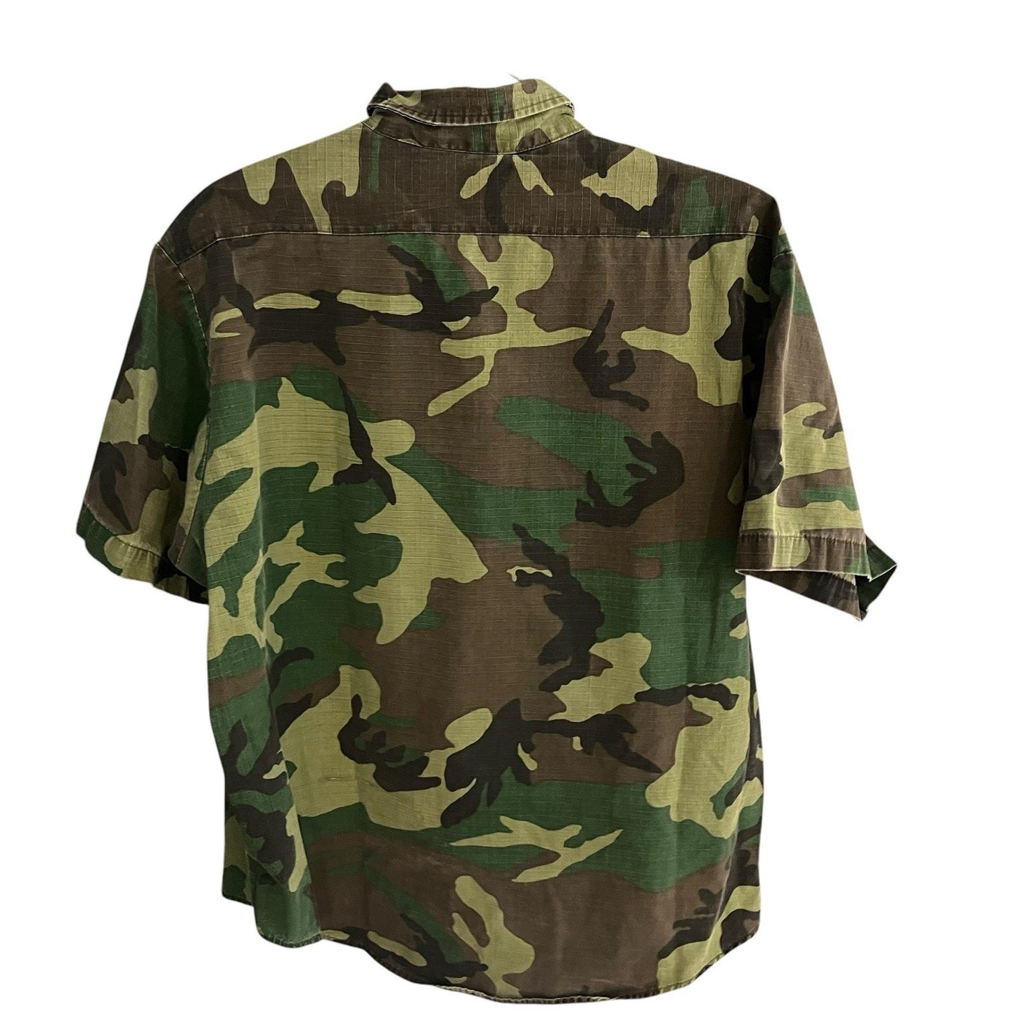 Vtg Rattlers Brand Men's XL Camo army Flannel Button-Up Shirt USA made