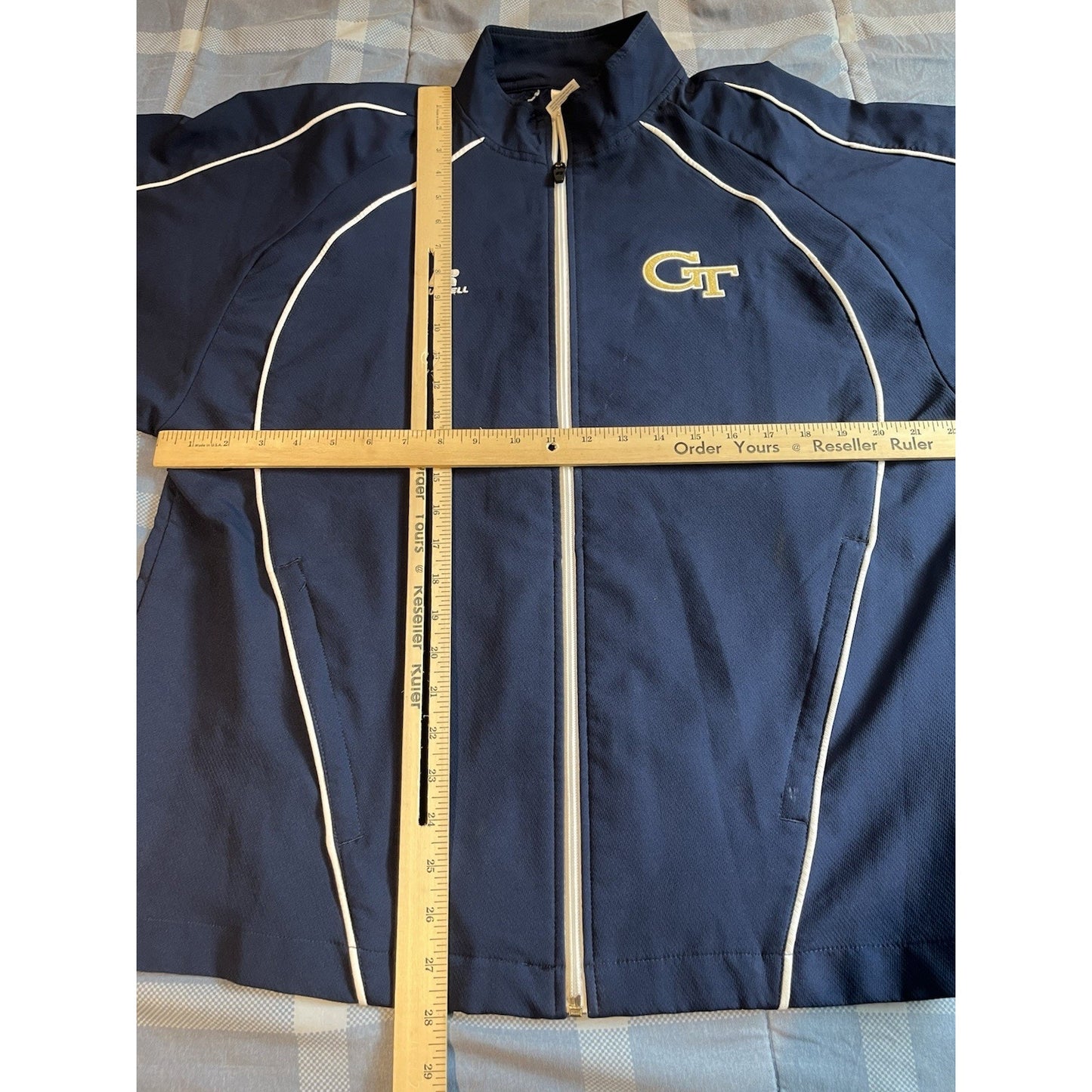 Russell Athletic Men's M Georgia Tech full zip track jacket